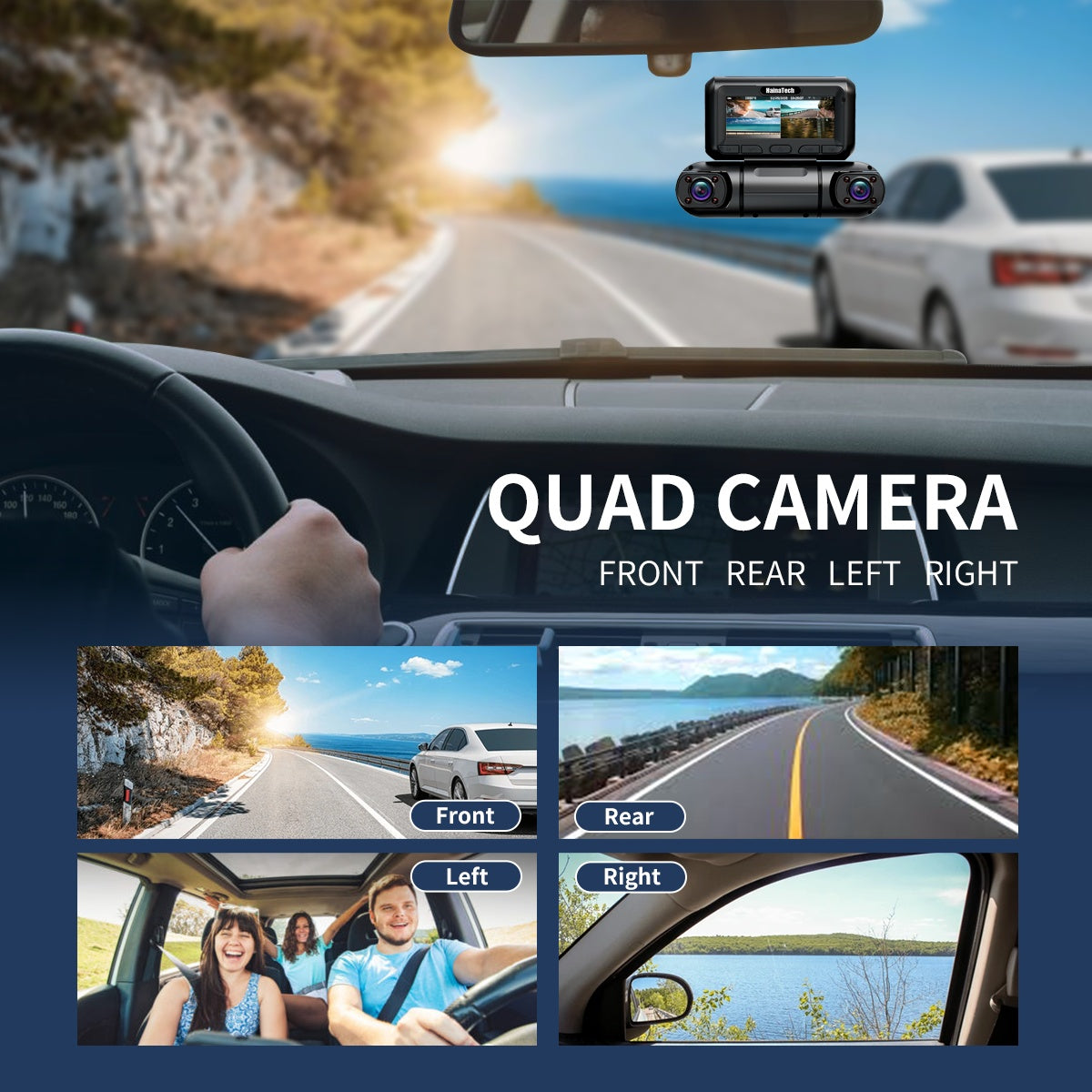 Full 360 Car Dash Camera – Front, Rear & Sides