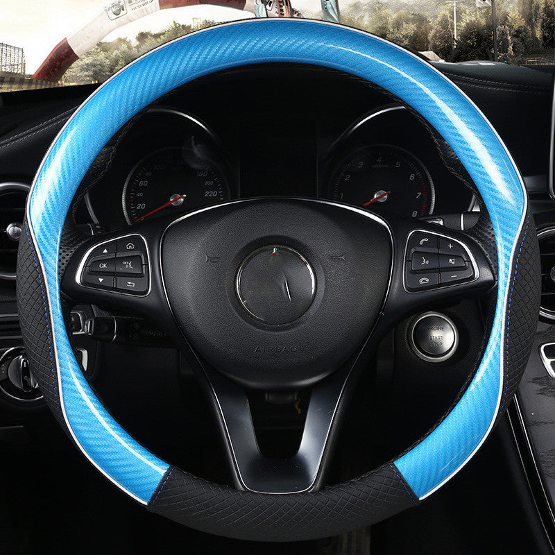 Carbon Fiber Style Steering Wheel Cover – Sleek & Comfy