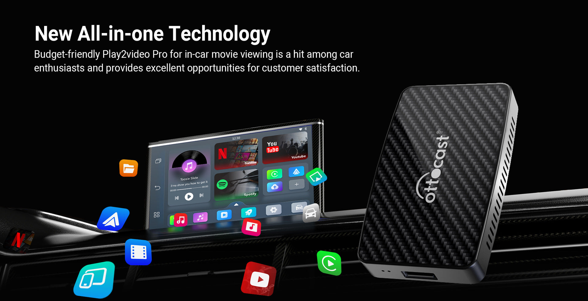 Wireless CarPlay Android Auto 2-in-1 Android Box