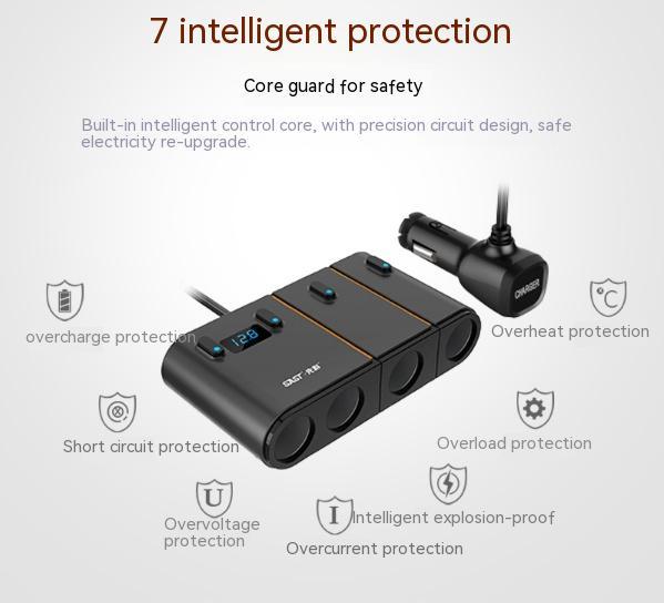 Multi-Attachment Car Charger